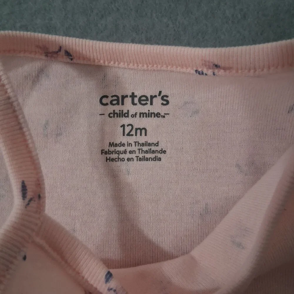 Carters Baby Girls Outfit Set Size 12m Dress Panties Spring Easter Festival Park